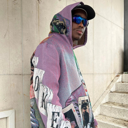 SMILE WOVEN TAPESTRY HOODIE